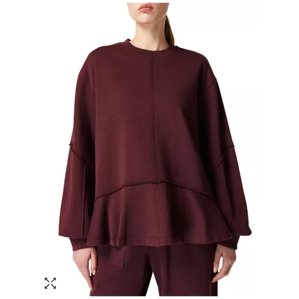 Sweaty Betty‎ Revive Relaxed Oversize Fit Comfy Sweatshirt Purple Maroon Size 8